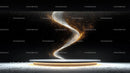Golden Spiral Light on Illuminated Stage