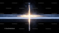 Futuristic Cosmic Cross in Celestial Space