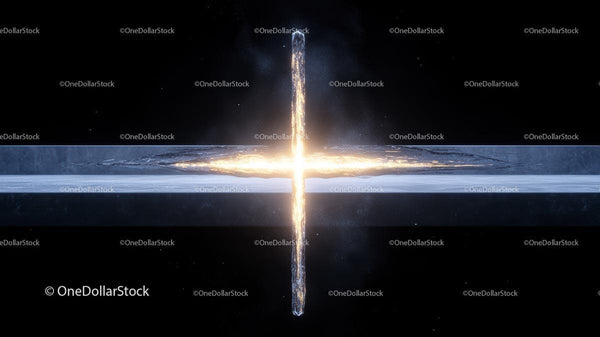 Futuristic Cosmic Cross in Celestial Space