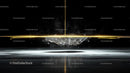Futuristic Golden Line with Dynamic Energy Explosion
