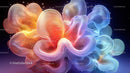 Colorful Abstract 3D Digital Art with Ethereal Glow
