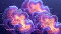 Abstract Glowing Organic Shapes with Purple and Pink Hues