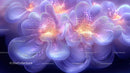 Abstract Glowing Luminous Purple Digital Art Pattern