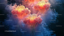 Glowing Abstract Clouds with Vibrant Energy