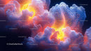 Vibrant Abstract Composition with Luminous Patterns