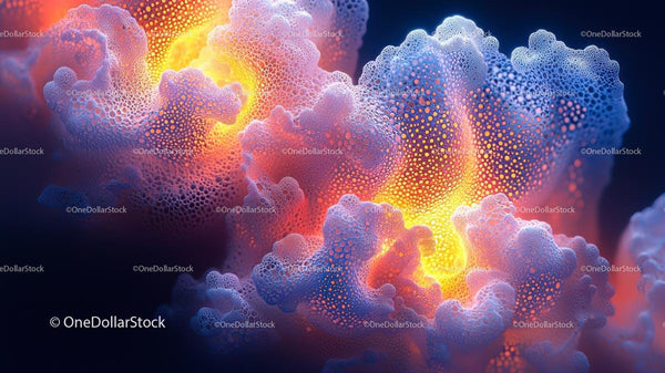 Vibrant Abstract Composition with Luminous Patterns