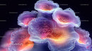 Vibrant Abstract Organic Shapes with Neon Glow