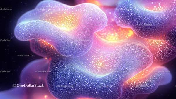 Ethereal Abstract Fluid with Luminescent Glow