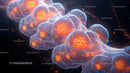 Glowing Cellular Structure in 3D Microscopic View