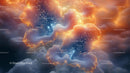 Dreamlike Cloudscape with Glowing Highlights