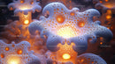 Luminous Abstract Fractal with Organic Bubble Patterns