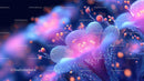 Dreamy Macro View of Glowing Fantasy Flowers
