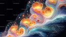 Hypnotic Swirling Patterns with Vibrant Glowing Orbs
