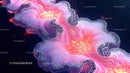 Vibrant Cosmic Waves with Pink and Purple Swirls