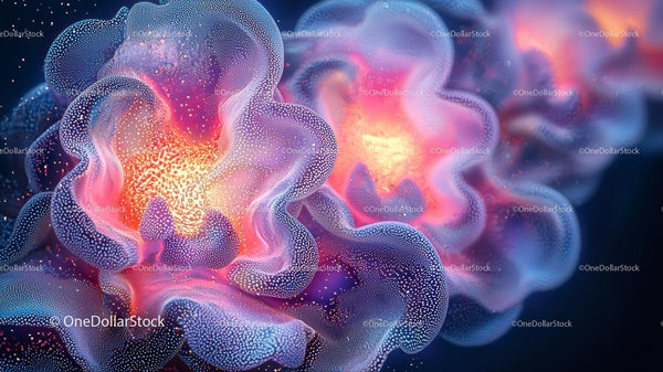 Vibrant Abstract Floral Art in Neon Colors