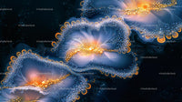 Abstract Fractal Design with Vibrant Glowing Patterns