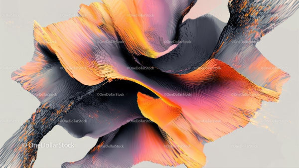 Dynamic Abstract Flow with Vibrant Colors and Textures
