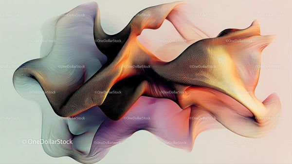 Fluid Wave of Gradient Colors in Abstract Form