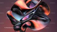 Futuristic Abstract 3D Sculpture with Vibrant Colors
