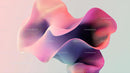 Dynamic 3D Abstract with Fluid Pink and Purple Shapes