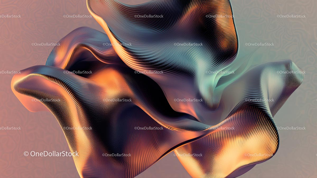 Abstract 3D Fluid Art with Vibrant Color Waves