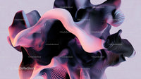 Abstract Flowing Pink and Black 3D Art Sculpture
