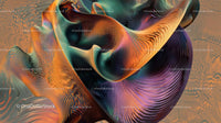 Vibrant 3D Abstract with Flowing Textures