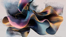 Colorful Abstract Waves in Modern Digital Art