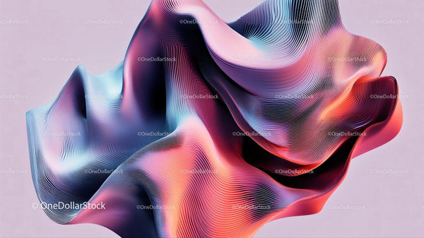 Dynamic Abstract Waves in Vibrant Colors