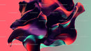Vibrant 3D Abstract Wave Design in Dynamic Fluid Forms