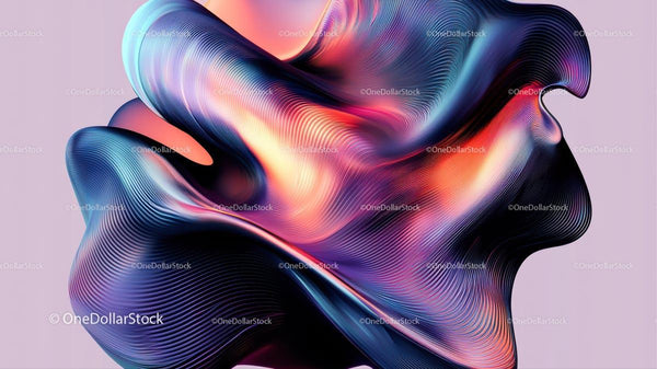 Vibrant Abstract Fluid Design with Dynamic Waves