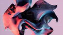 Dynamic Abstract Flow in Blue and Red Tones