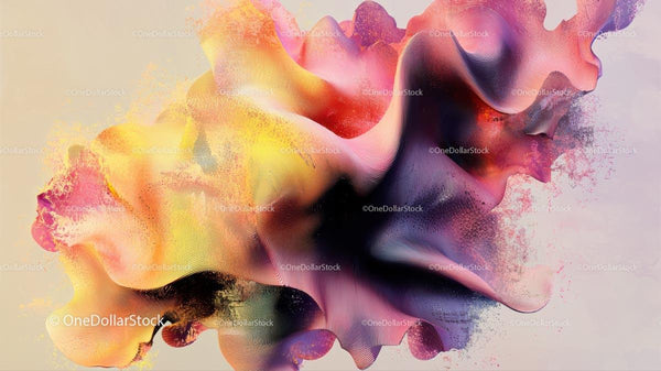 Abstract Fluid Shapes in Vibrant Colors