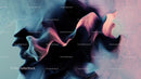 Abstract Fluid Waves in Pink and Blue Tones