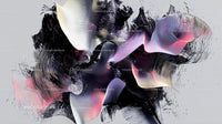 Dynamic Abstract Art with Vibrant Fluid Shapes