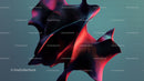 3D Abstract Fluid Wave in Red and Blue Hues