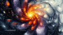 Vibrant Cosmic Swirl in Abstract Nebula Formation