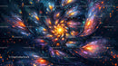 Vibrant Cosmic Swirl in Fractal Art
