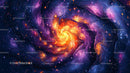 Vibrant Cosmic Swirl in a Galaxy Setting