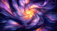 Vibrant Fractal Swirl in Cosmic Abstract Design