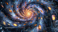 Galactic Swirl with Vibrant Cosmic Colors