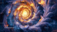 Vibrant Cosmic Spiral with Dynamic Colors