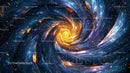 Vivid Cosmic Spiral Galaxy in the Vast Universe