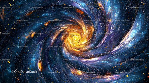 Vivid Cosmic Spiral Galaxy in the Vast Universe