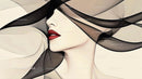 Elegant Abstract Portrait of a Woman in Flowing Lines