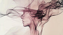 Abstract Silhouette with Flowing Lines