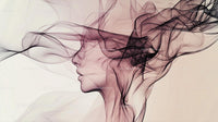 Abstract Silhouette with Flowing Lines
