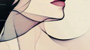 Elegant Abstract Portrait Illustration with Smooth Lines