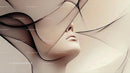 Ethereal Abstract Face with Flowing Textures