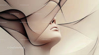 Ethereal Abstract Face with Flowing Textures